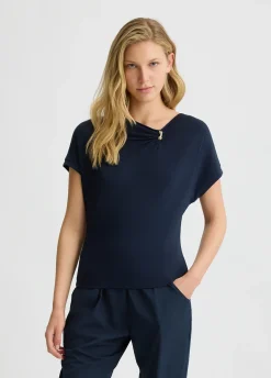Liu Jo Camiseta de tejido de punto de algodón-Mujer Ropa Deportiva|Camisetas Y Tops