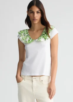 Liu Jo Camiseta estampada con volantes-Mujer Camisetas Y Tops