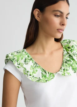 Liu Jo Camiseta estampada con volantes-Mujer Camisetas Y Tops
