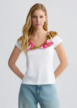 Liu Jo Camiseta estampada con volantes-Mujer Camisetas Y Tops