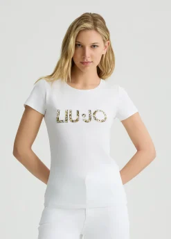 Liu Jo Camiseta Better con logotipo de estampado animal-Mujer Moda Baño