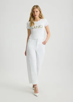 Liu Jo Camiseta Better con logotipo de estampado animal-Mujer Moda Baño