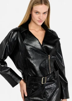 Liu Jo Cazadora motera brillante-Mujer Chaquetas