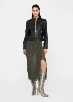 Liu Jo Cazadora motera de piel-Mujer Chaquetas