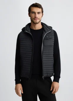 Liu Jo Chaleco con capucha desmontable-Hombre Prendas De Abrigo