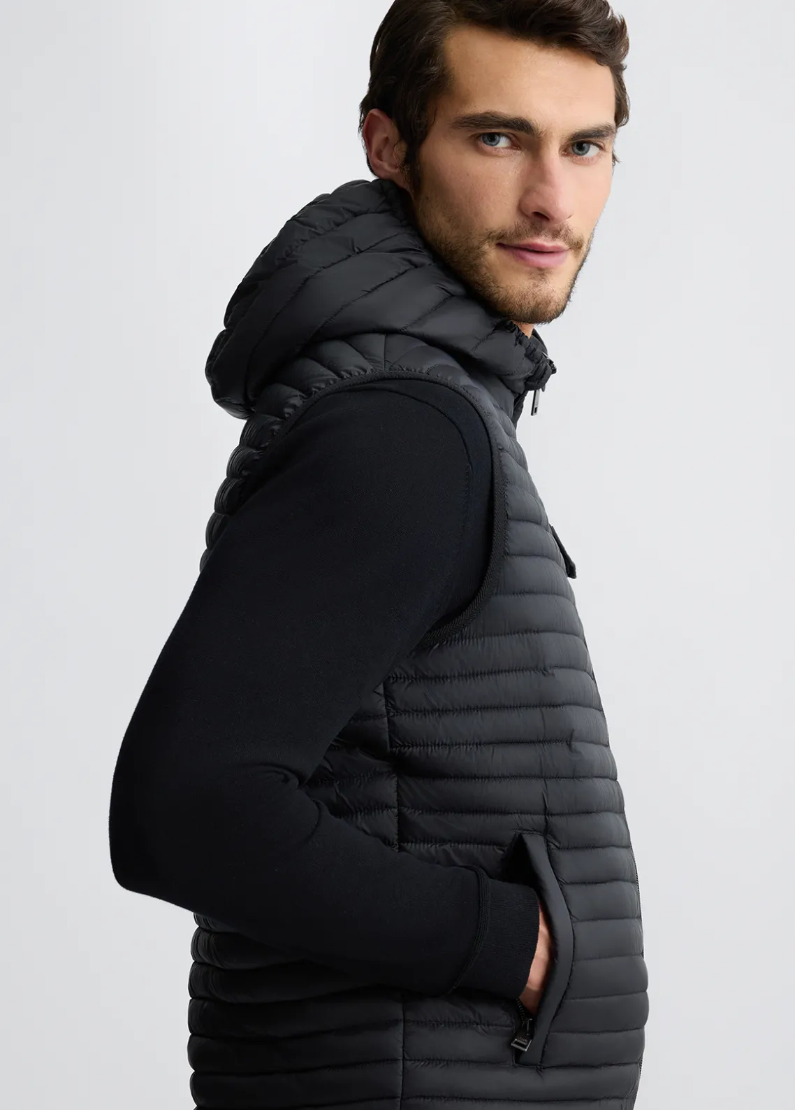 Liu Jo Chaleco con capucha desmontable-Hombre Prendas De Abrigo