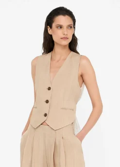 Liu Jo Chaleco con detalle de encaje-Mujer Chaquetas|Tailleur
