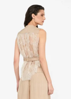 Liu Jo Chaleco con detalle de encaje-Mujer Chaquetas|Tailleur