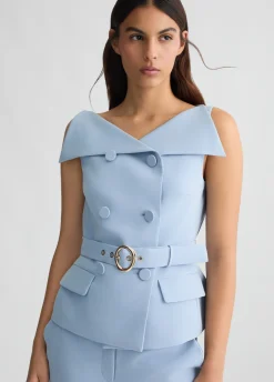 Liu Jo Chaleco de doble botonadura con cinturón-Mujer Chaquetas|Tailleur