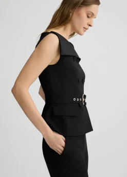 Liu Jo Chaleco de doble botonadura con cinturón-Mujer Chaquetas|Tailleur