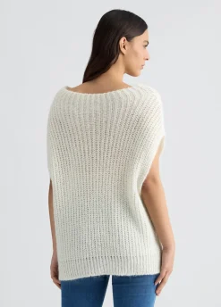 Liu Jo Chaleco de mohair con lentejuelas-Mujer Cárdigans Y Jerséis