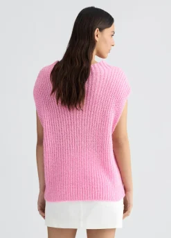 Liu Jo Chaleco de mohair con lentejuelas-Mujer Cárdigans Y Jerséis