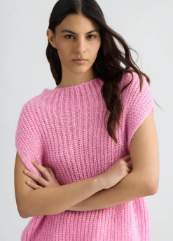 Liu Jo Chaleco de mohair con lentejuelas-Mujer Cárdigans Y Jerséis