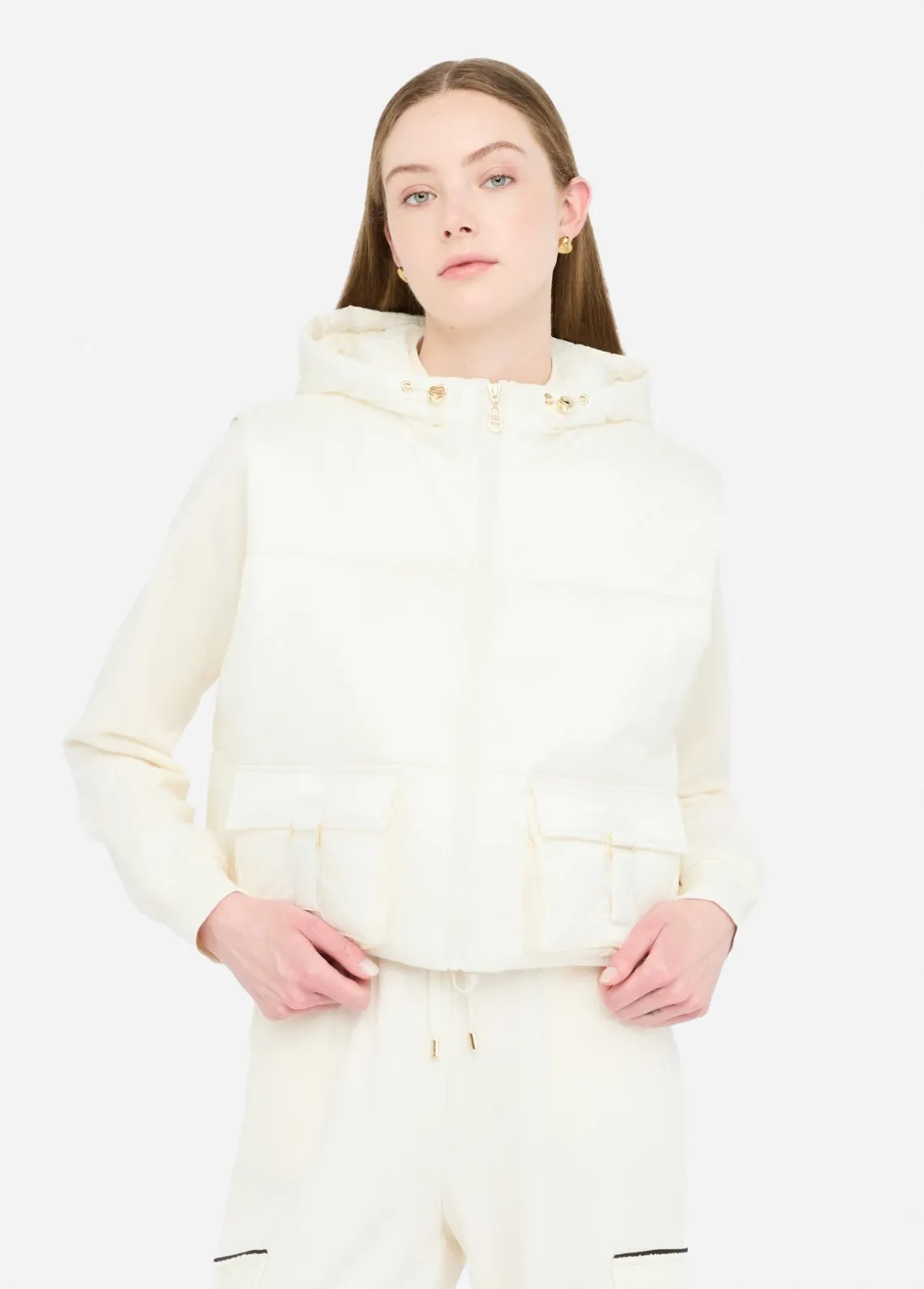 Liu Jo Chaleco de nailon acolchado-Mujer Abrigos Y Chalecos|Ropa Deportiva