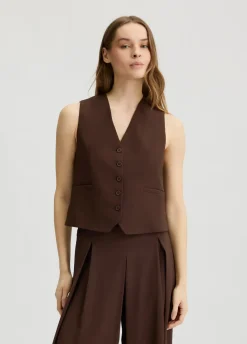 Liu Jo Chaleco elegante de sarga-Mujer Chaquetas|Tailleur
