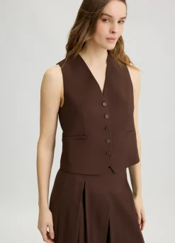 Liu Jo Chaleco elegante de sarga-Mujer Chaquetas|Tailleur