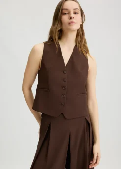 Liu Jo Chaleco elegante de sarga-Mujer Chaquetas|Tailleur
