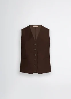 Liu Jo Chaleco elegante de sarga-Mujer Chaquetas|Tailleur