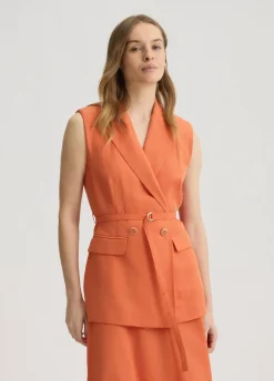 Liu Jo Chaleco en mezcla de lino-Mujer Chaquetas|Tailleur