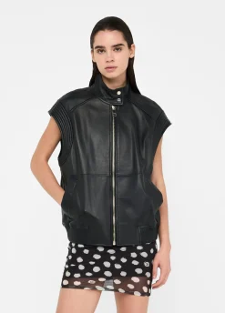 Liu Jo Chaleco oversize de piel-Mujer Chaquetas