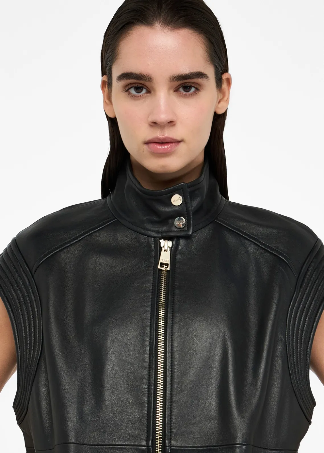 Liu Jo Chaleco oversize de piel-Mujer Chaquetas