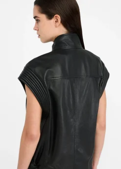 Liu Jo Chaleco oversize de piel-Mujer Chaquetas
