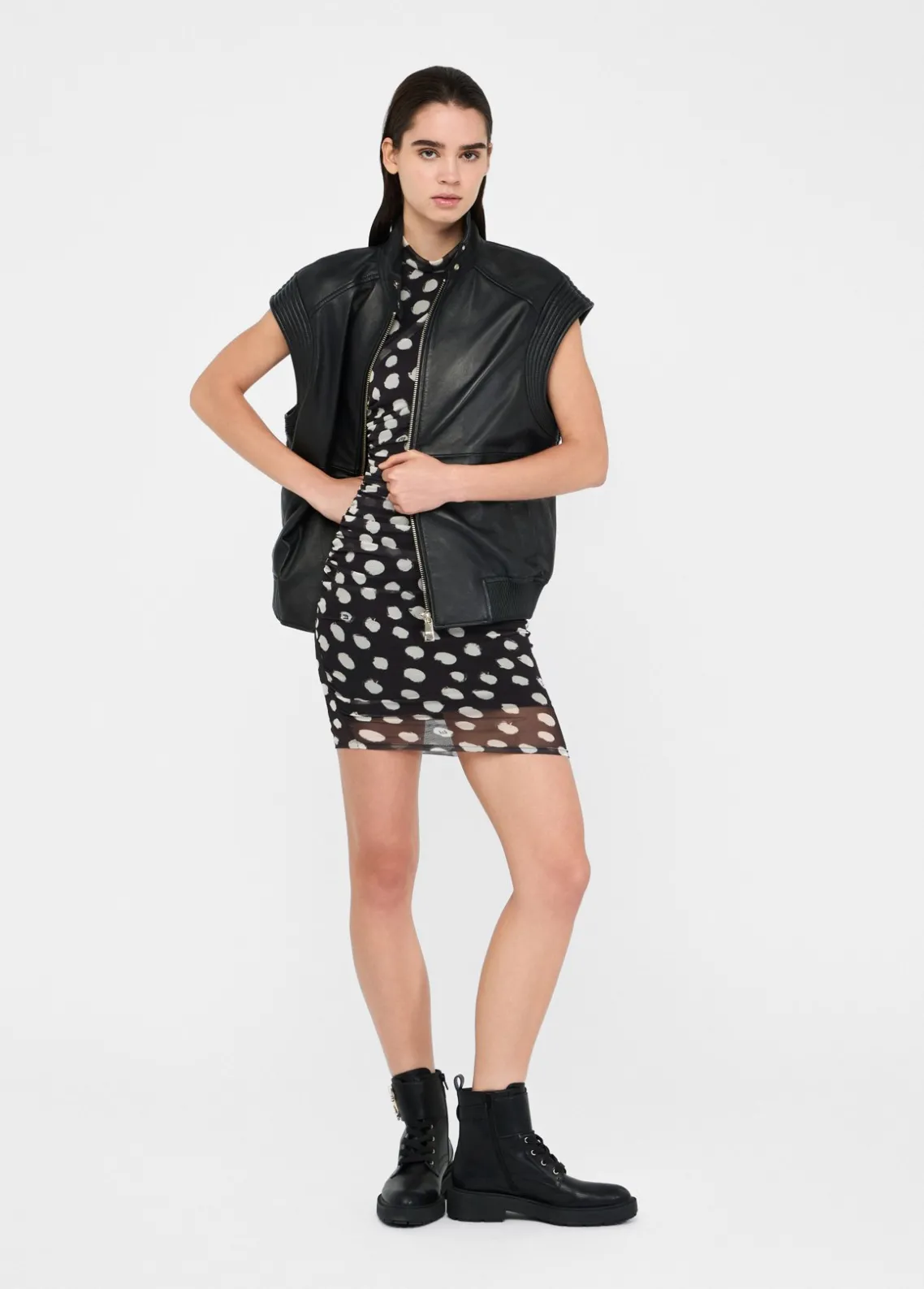 Liu Jo Chaleco oversize de piel-Mujer Chaquetas