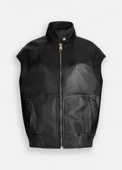 Liu Jo Chaleco oversize de piel-Mujer Chaquetas