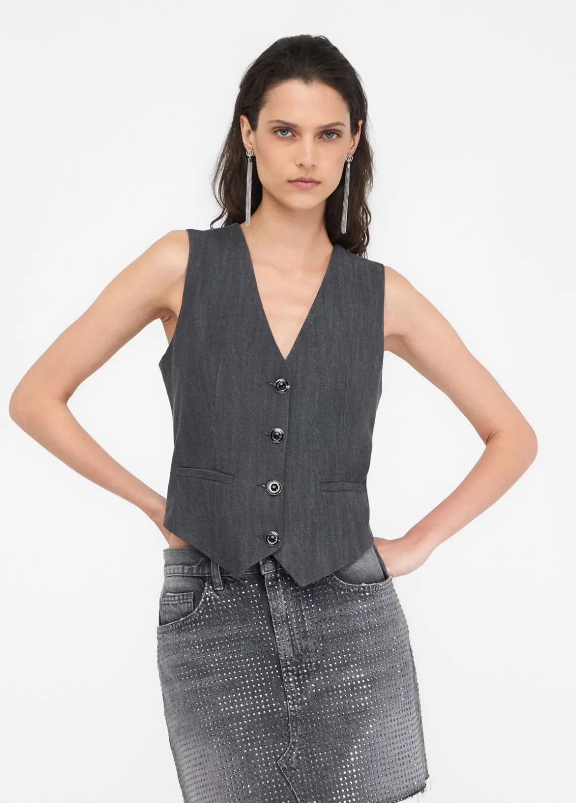 Liu Jo Chaleco vaquero-Mujer Chaquetas|Tailleur