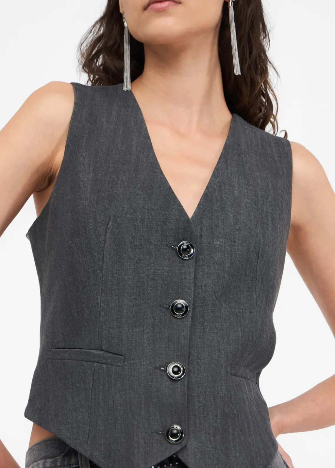 Liu Jo Chaleco vaquero-Mujer Chaquetas|Tailleur