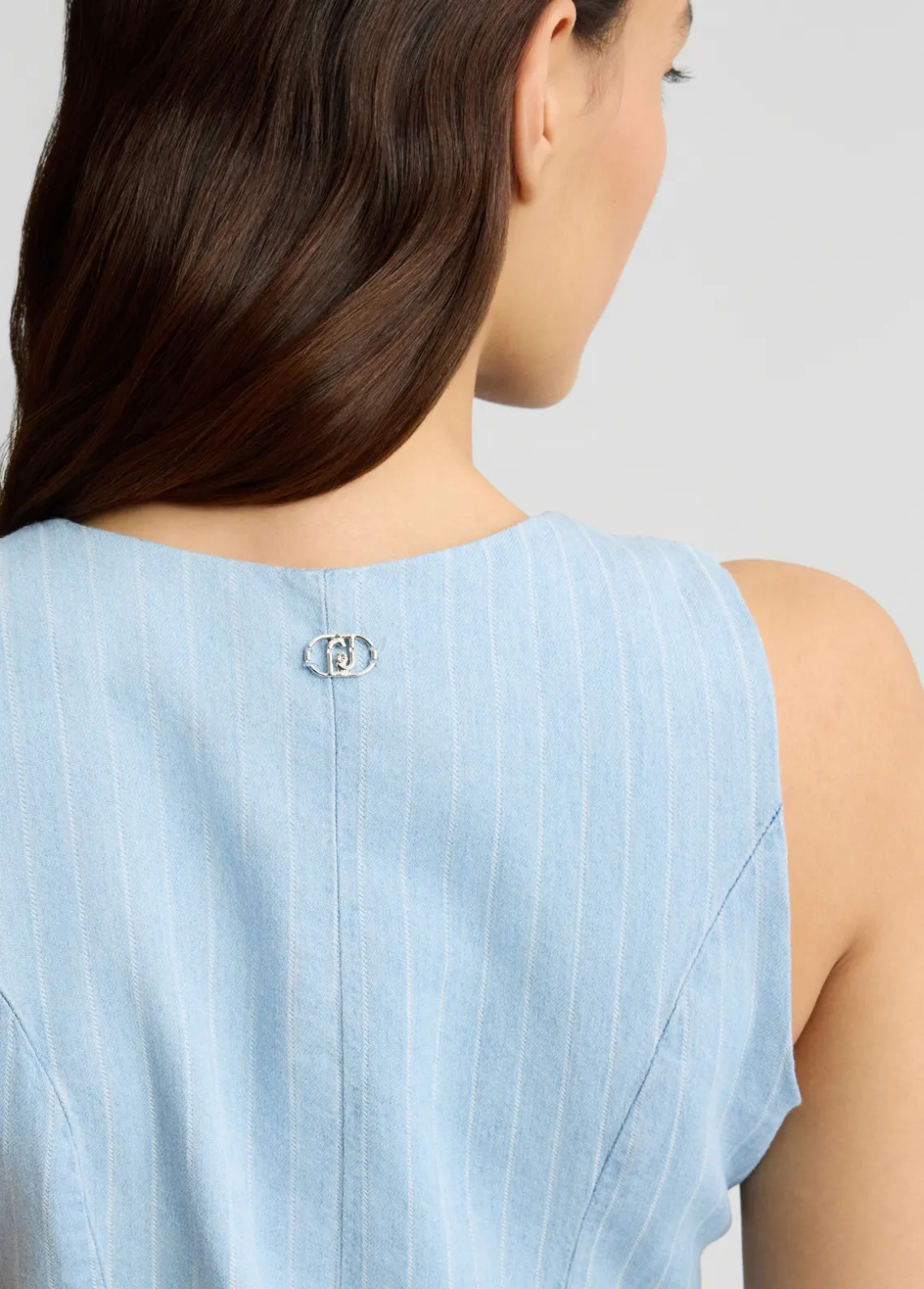 Liu Jo Chaleco vaquero de raya diplomática-Mujer Chaquetas|Tailleur