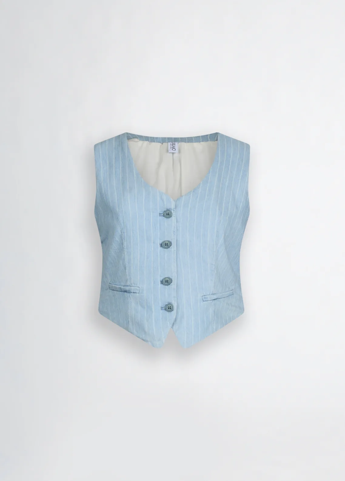 Liu Jo Chaleco vaquero de raya diplomática-Mujer Chaquetas|Tailleur