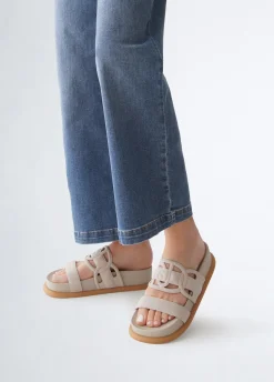Liu Jo Chanclas con logotipo grande-Mujer Mocasines