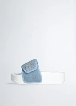 Liu Jo Chanclas de denim con plataforma y strass-Mujer Mocasines