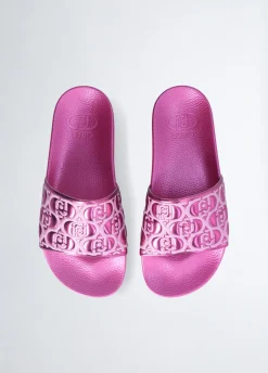 Liu Jo Chanclas de plataforma con efecto laminado-Mujer Mocasines