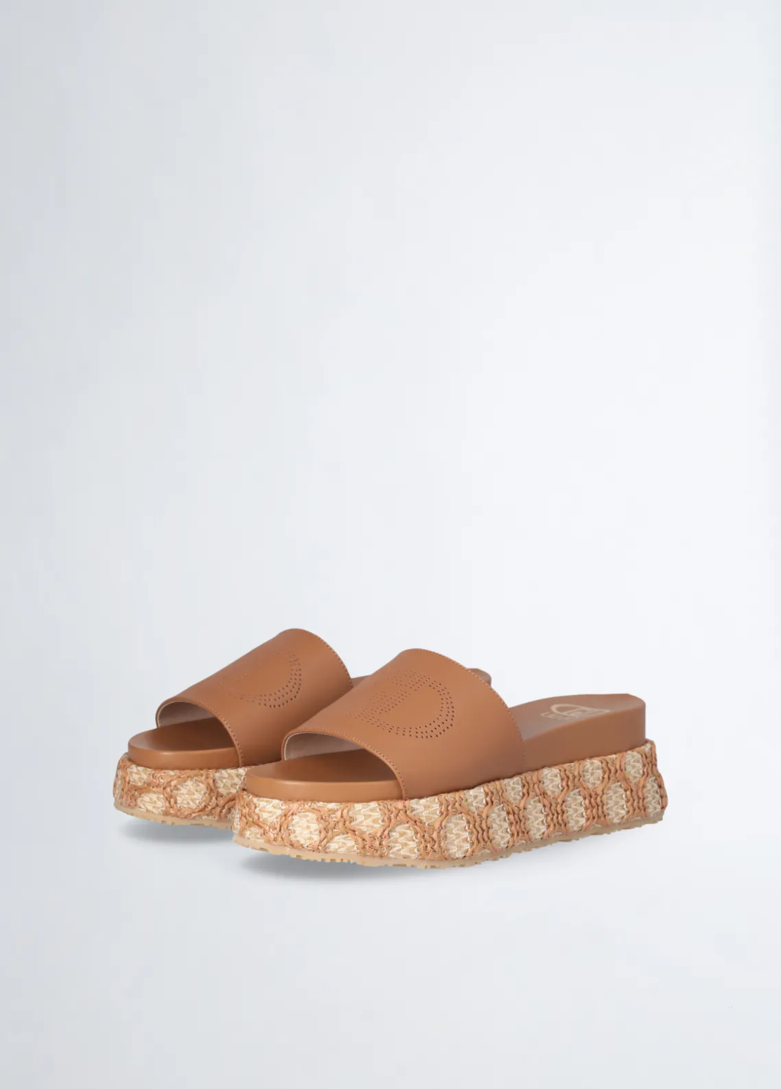 Liu Jo Chanclas de rafia con plataforma-Mujer Mocasines