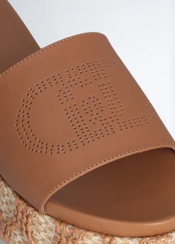 Liu Jo Chanclas de rafia con plataforma-Mujer Mocasines