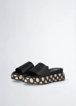 Liu Jo Chanclas de rafia con plataforma-Mujer Mocasines