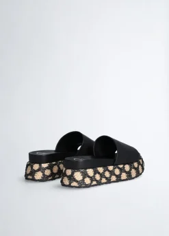Liu Jo Chanclas de rafia con plataforma-Mujer Mocasines
