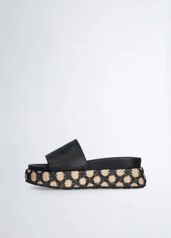 Liu Jo Chanclas de rafia con plataforma-Mujer Mocasines