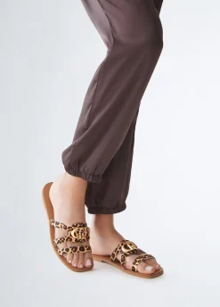 Liu Jo Chanclas planas de piel de potro-Mujer Mocasines|Sandalias
