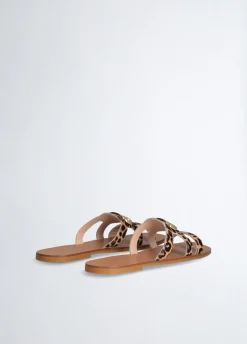 Liu Jo Chanclas planas de piel de potro-Mujer Mocasines|Sandalias
