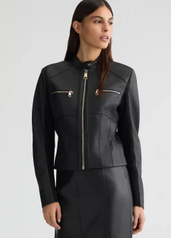 Liu Jo Chaqueta biker de cuero-Mujer Chaquetas
