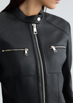 Liu Jo Chaqueta biker de cuero-Mujer Chaquetas