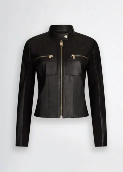 Liu Jo Chaqueta biker de cuero-Mujer Chaquetas