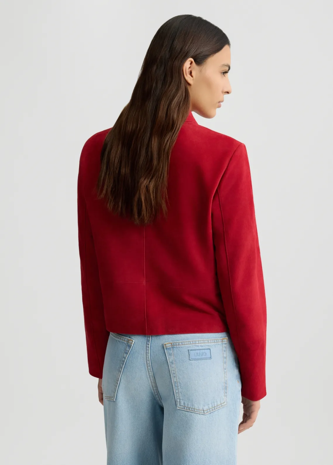 Liu Jo Chaqueta boxy de ante-Mujer Chaquetas