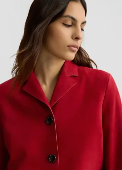 Liu Jo Chaqueta boxy de ante-Mujer Chaquetas