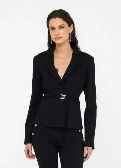Liu Jo Chaqueta con cinturón con logotipo-Mujer Chaquetas