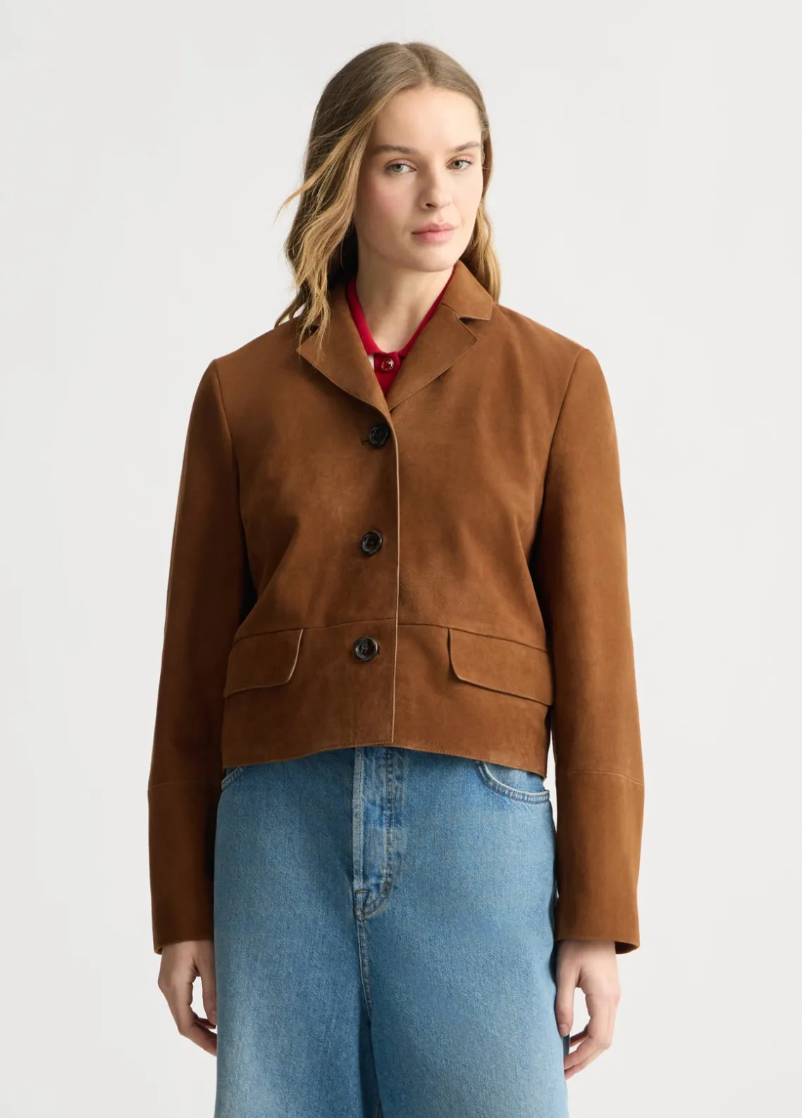 Liu Jo Chaqueta cuadrada de tejido ante-Mujer Chaquetas