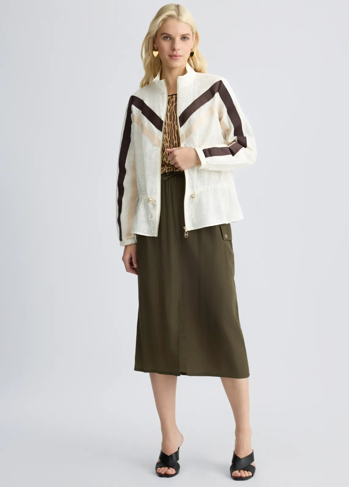Liu Jo Chaqueta de algodón con bordados-Mujer Ropa Deportiva|Chaquetas